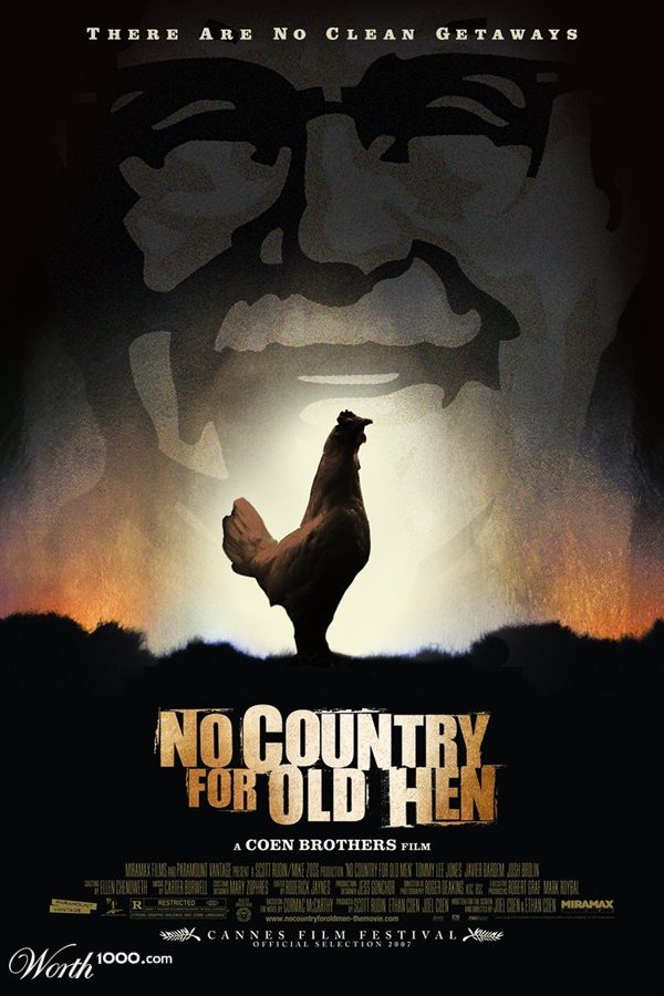 No Country for Old Hen parody movie poster