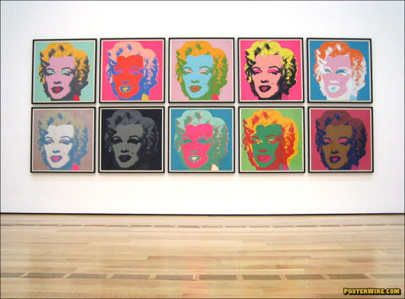 Marilyn Monroe silkscreen prints by Andy Warhol